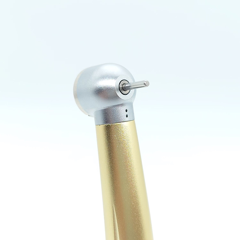 Single Water Spray High Speed Handpiece Aluminum Alloy Golden Handle - Image 2
